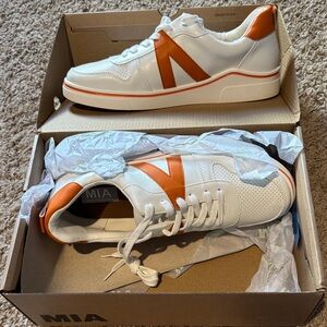 MIA Women’s White and Orange Sneakers